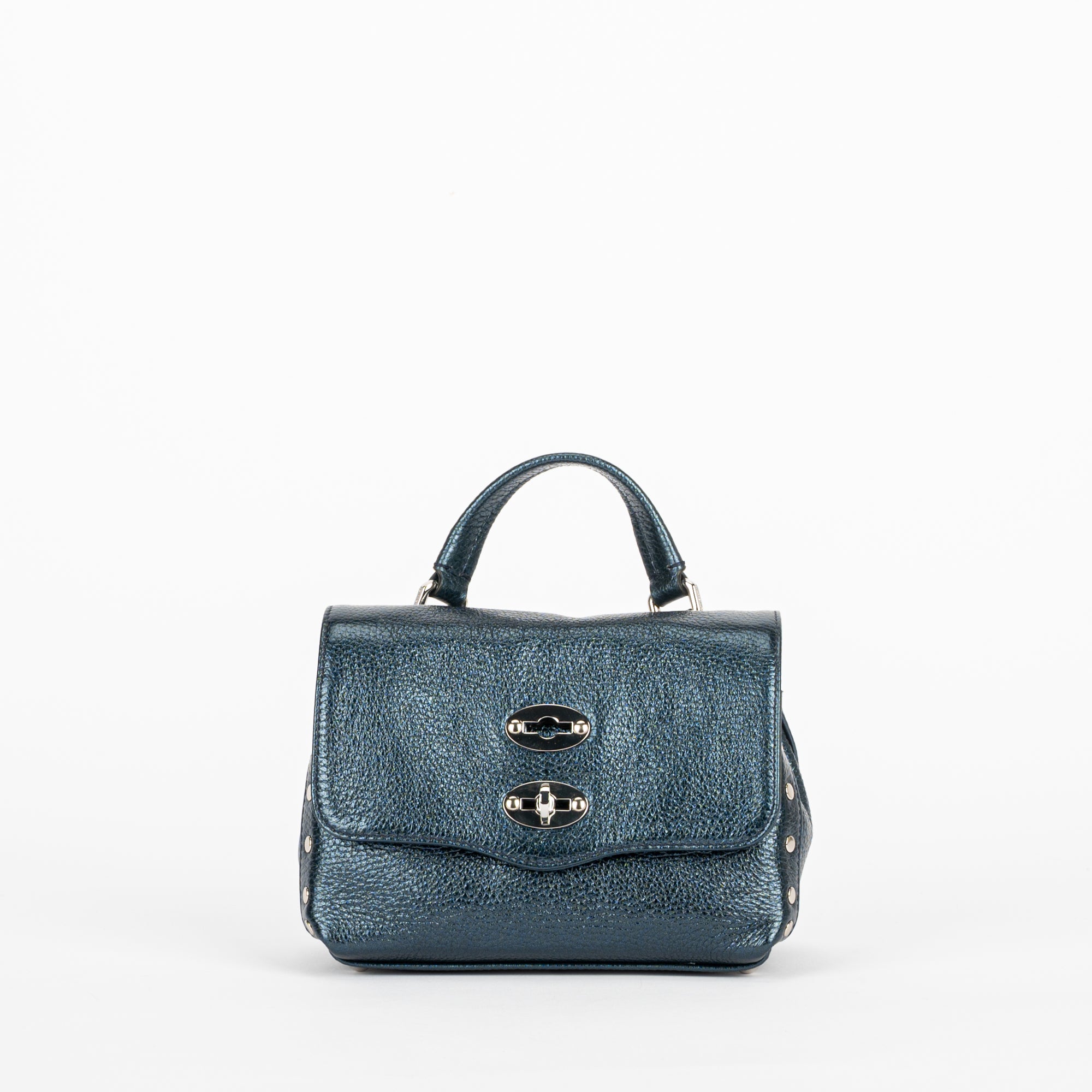 Zanellato postina daily metal pelle blu baby