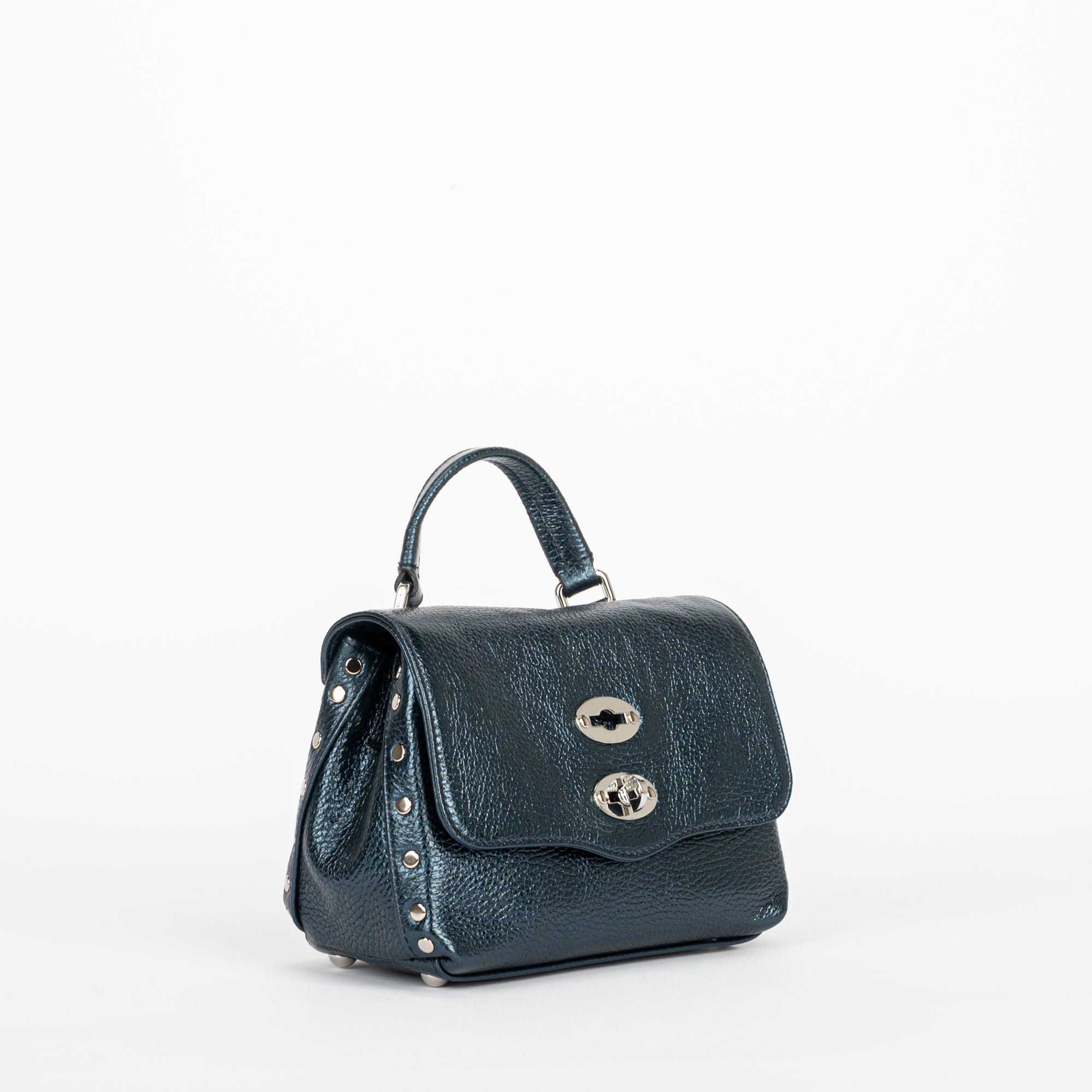 Zanellato postina daily metal pelle blu baby