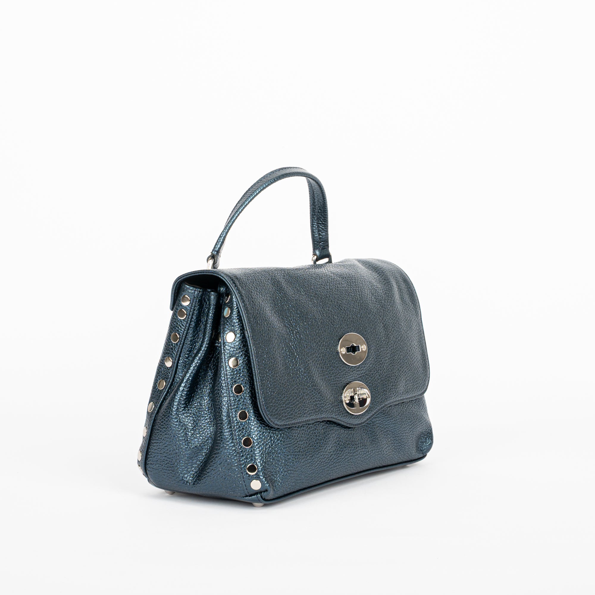 Zanellato postina daily metal pelle blu S