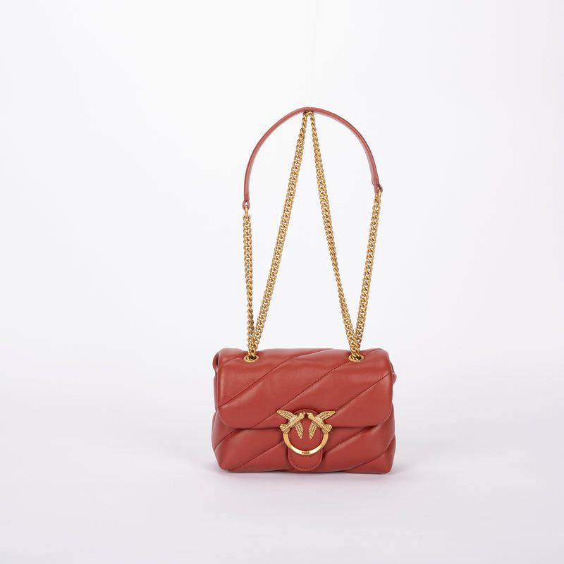 Pinko Mini Love Bag Puff Max mattone oro