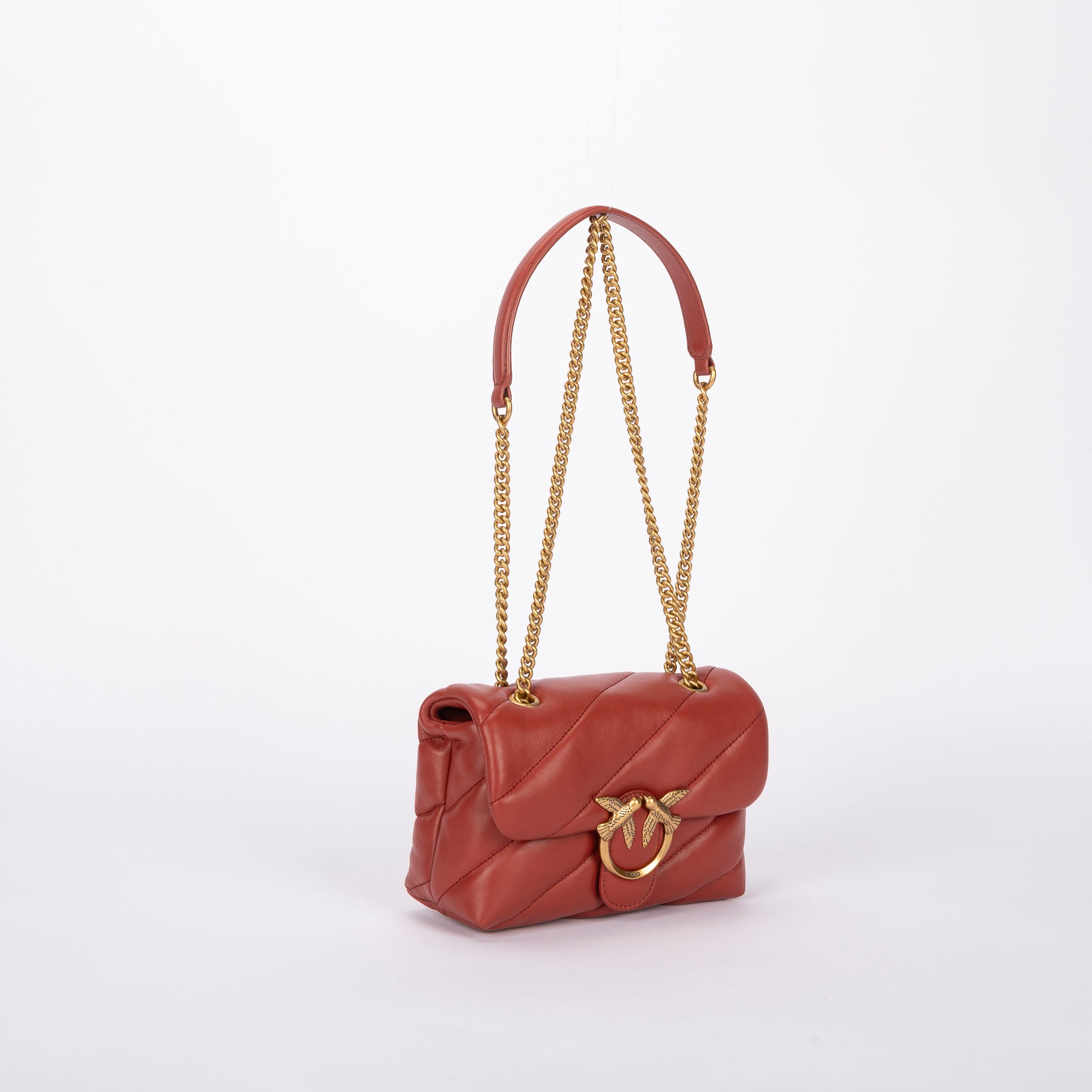 Pinko Mini Love Bag Puff Max mattone oro