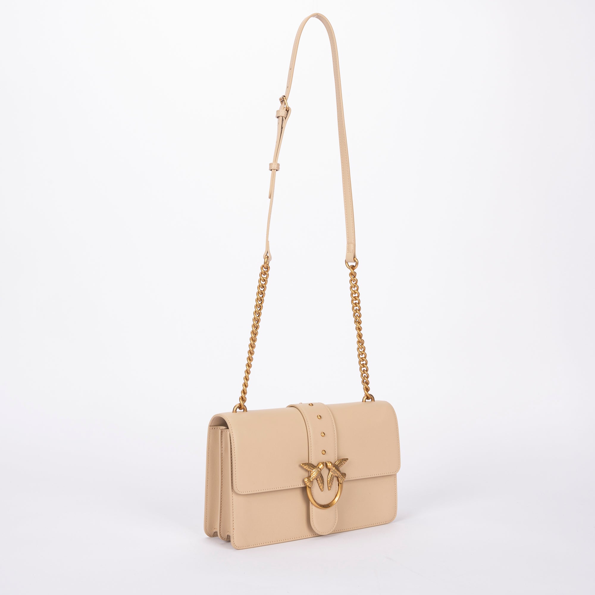 Pinko classic love bag one simply pelle cipria