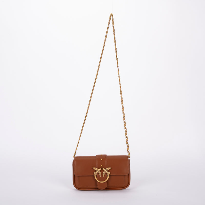 Pinko pocket love bag one simply cuoio