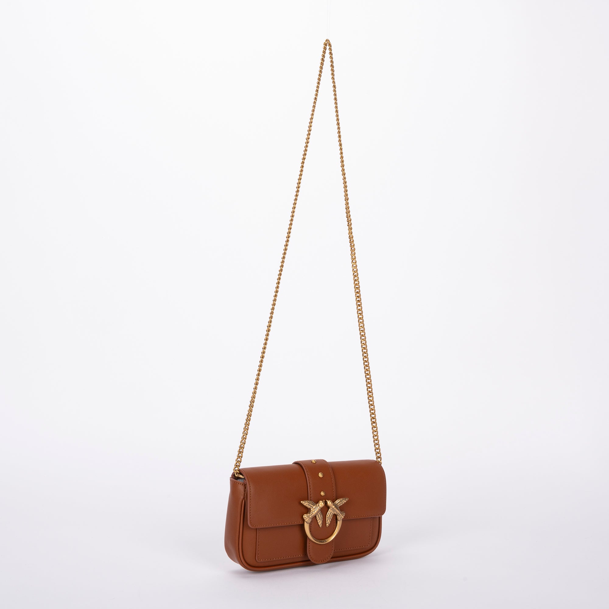 Pinko pocket love bag one simply cuoio