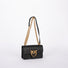 Pinko mini love bag con logo imprimè nera