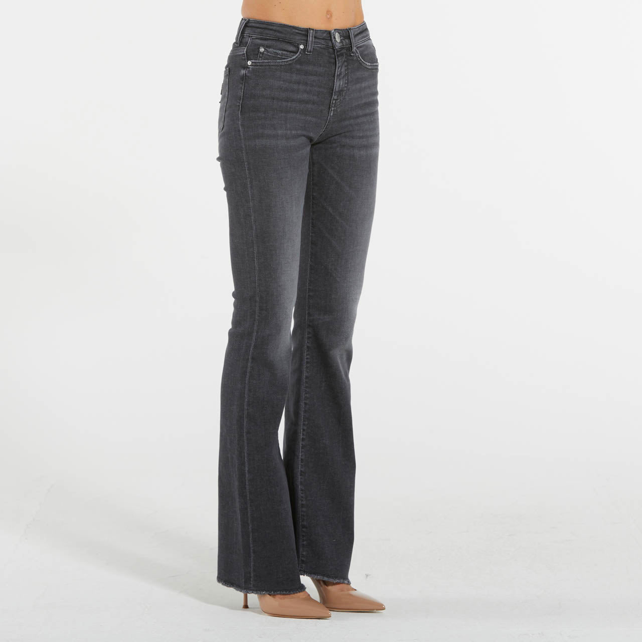 Pinko jeans a zampa denim scuro