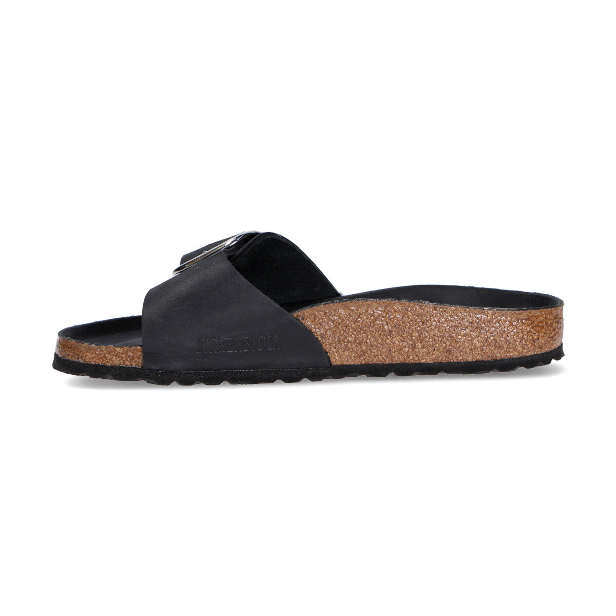 Birkenstock Madrid Big Buckle pelle oliata nera