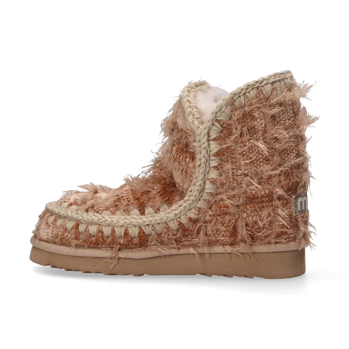 Mou boot Eskimo Textile Wool ciniglia rosa antico