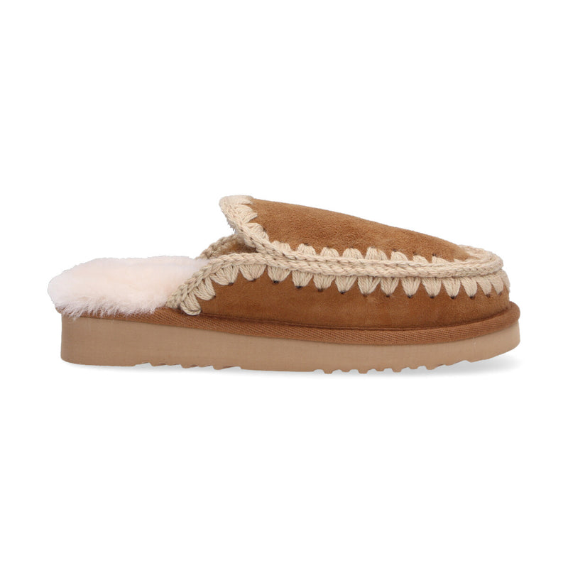 Mou ciabatta Eskimo Slipper cuoio