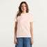 Pinko T-shirt mezze maniche ricamo logo rosa