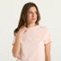 Pinko T-shirt mezze maniche ricamo logo rosa