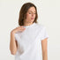 Pinko T-shirt mezze maniche ricamo logo bianca