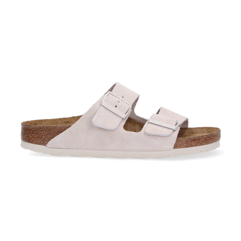 Birkenstock ciabatta Arizona camoscio panna