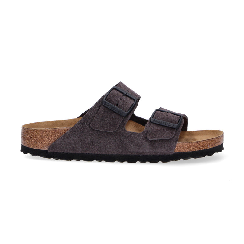 Birkenstock ciabatta Arizona camoscio grigio scuro