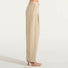 Pinko pantaloni larghi con pieghe in tela beige