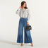 Pinko Jeans palazzo in denim misto lino