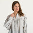 Pinko camicia in cotone a righe con laccetti