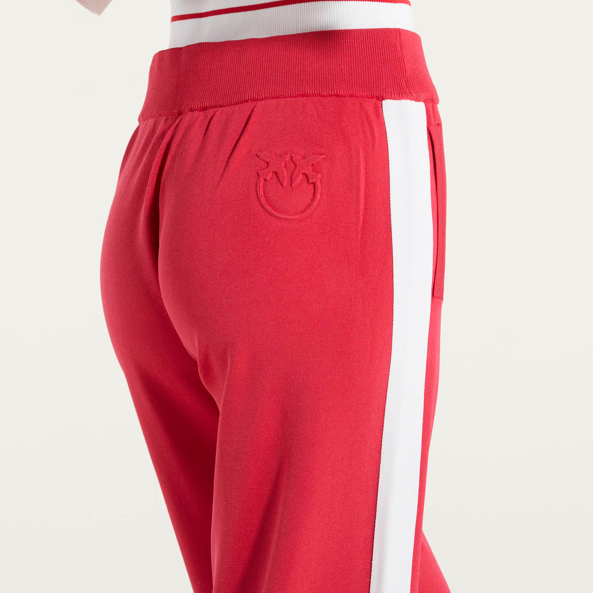 Pinko pantaloni sporty ampi con banda laterale