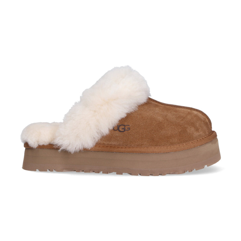 Ciabatta UGG Disquette camoscio cuoio