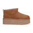 UGG classic ultra mini platform camoscio cuoio