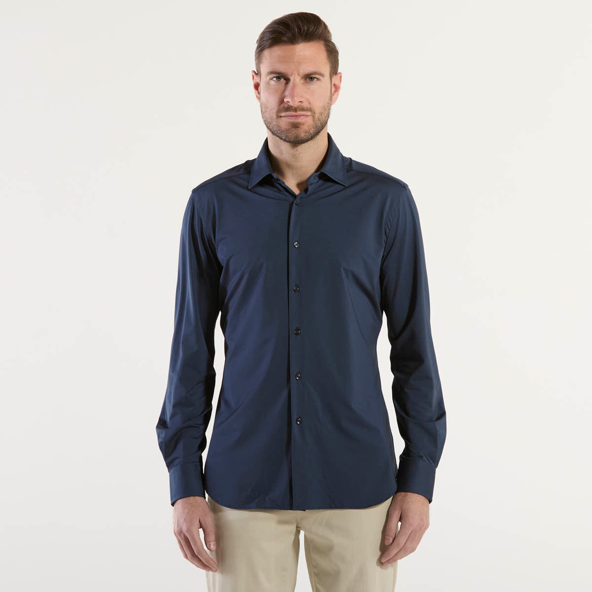 Xacus active shirt in tessuto elasticizzato blu