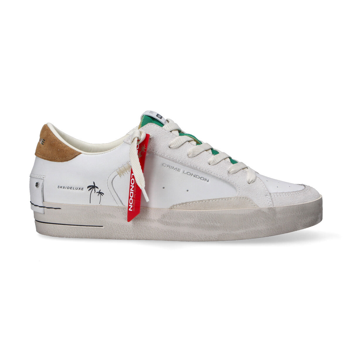 Crime London sneaker Deluxe verde marrone