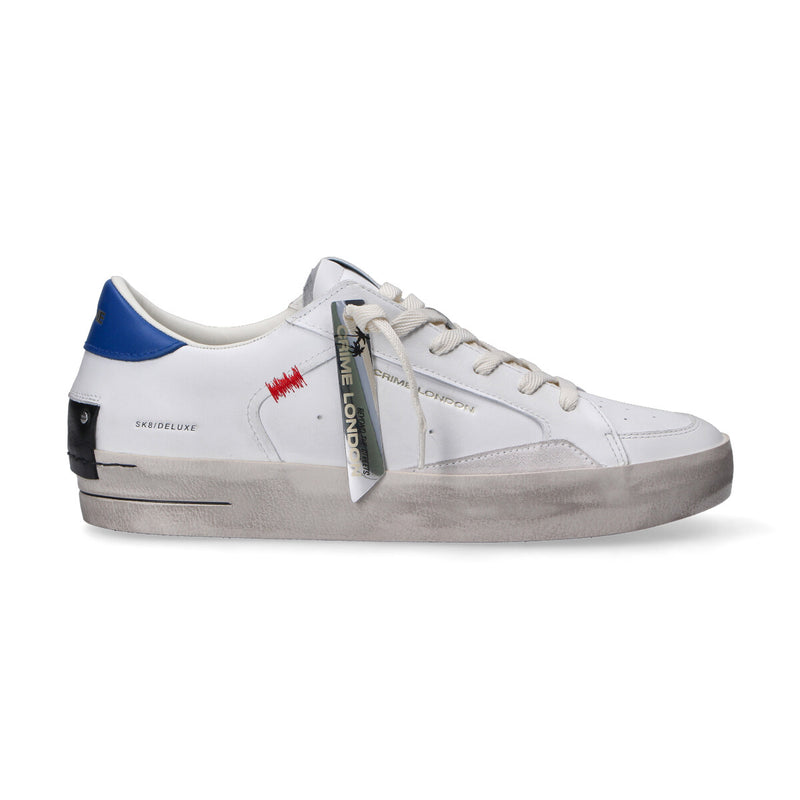 Crime London sneaker Sk Deluxe bianca blu