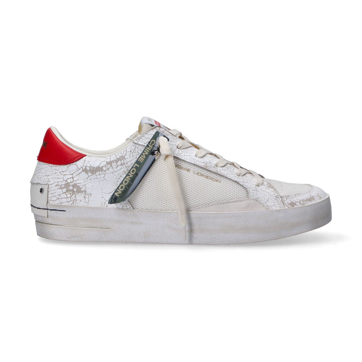 Crime London sneaker SK8 Deluxe cracked rossa