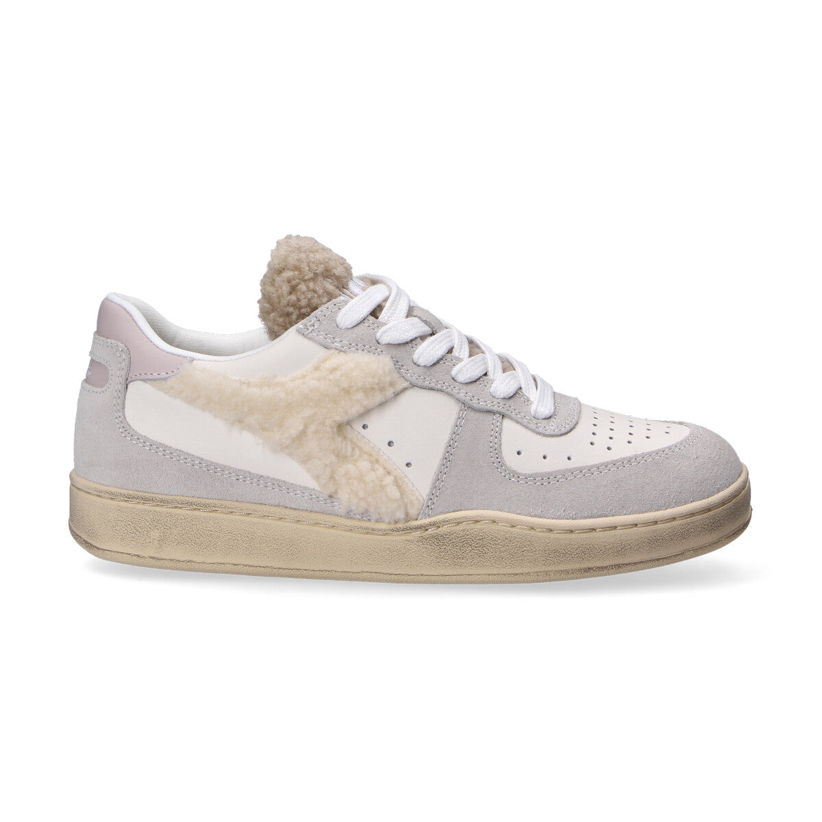 Diadora heritage sneaker Basket low teddy bianca