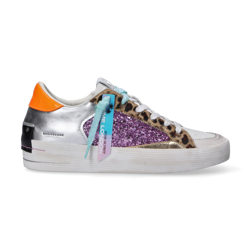 Crime London sneaker Deluxe glitter animalier