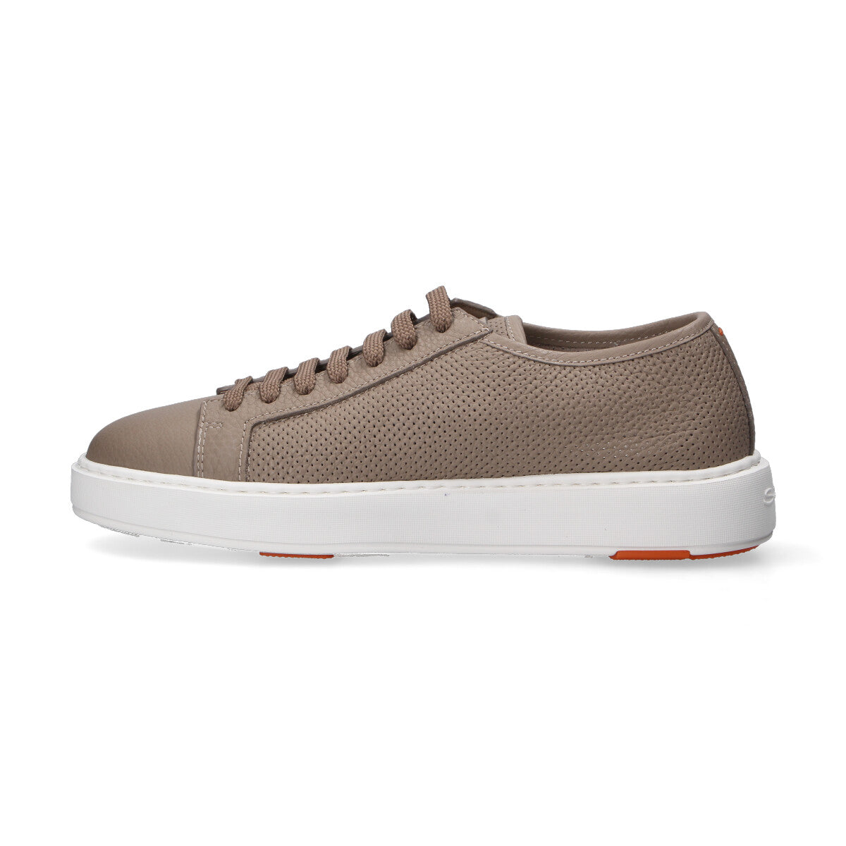 Santoni sneaker pelle traforata tortora