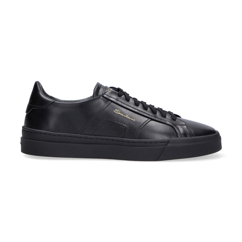 Santoni sneaker double buckle nera