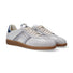 Santoni sneaker Low Top pelle bianca blu