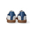 Santoni sneaker Low Top pelle bianca blu