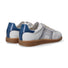 Santoni sneaker Low Top pelle bianca blu