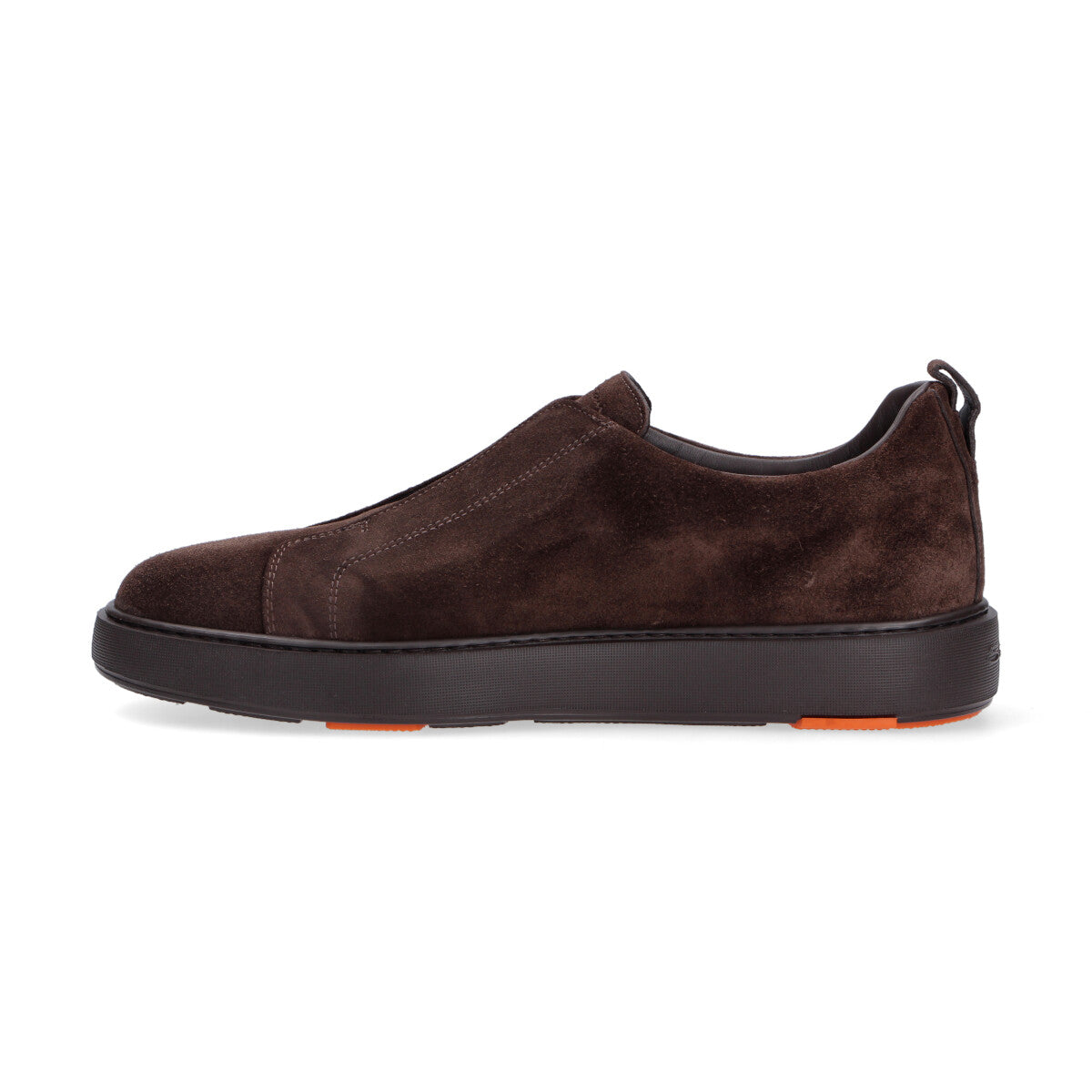 Santoni sneaker slip on camoscio marrone