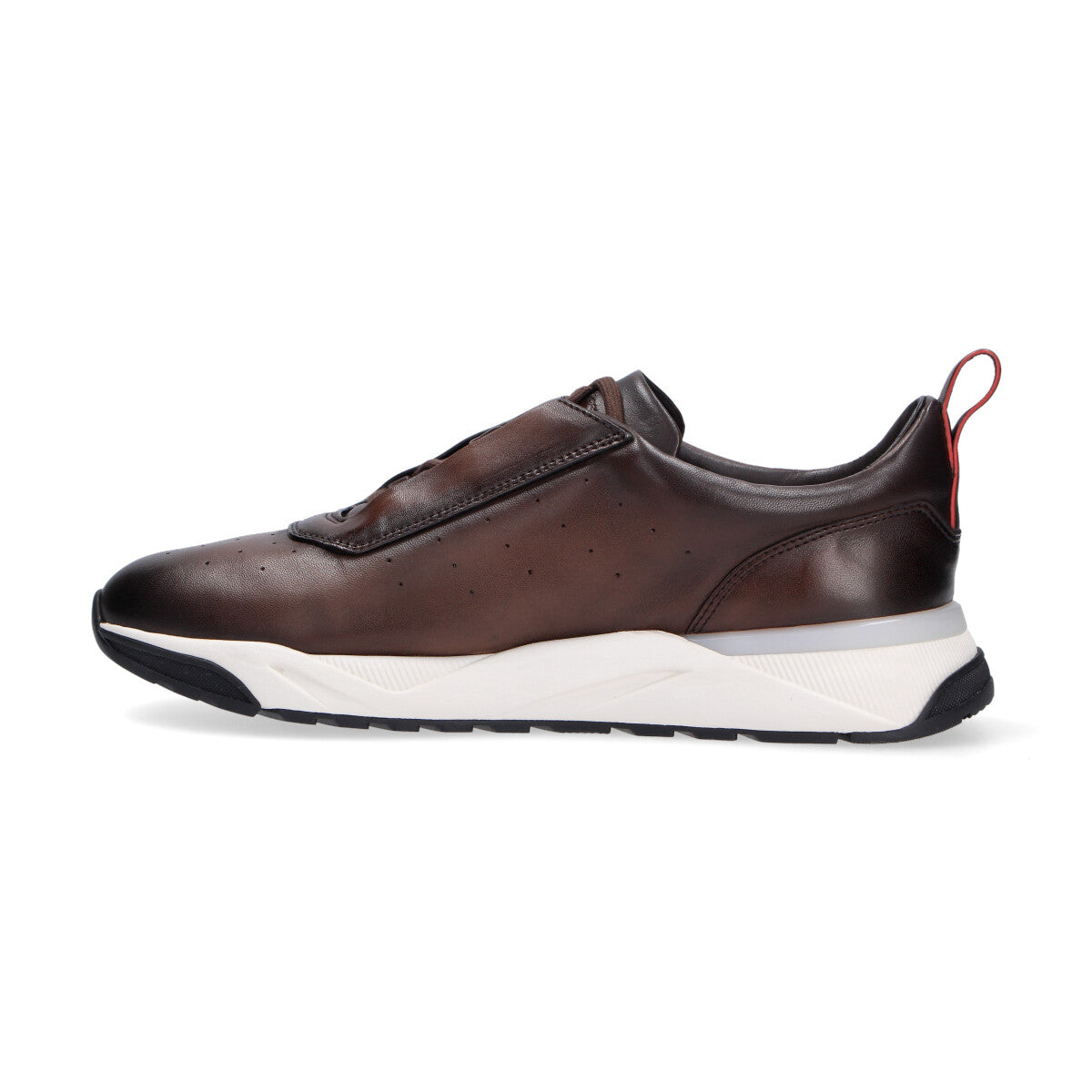 Santoni sneaker pelle testa di moro