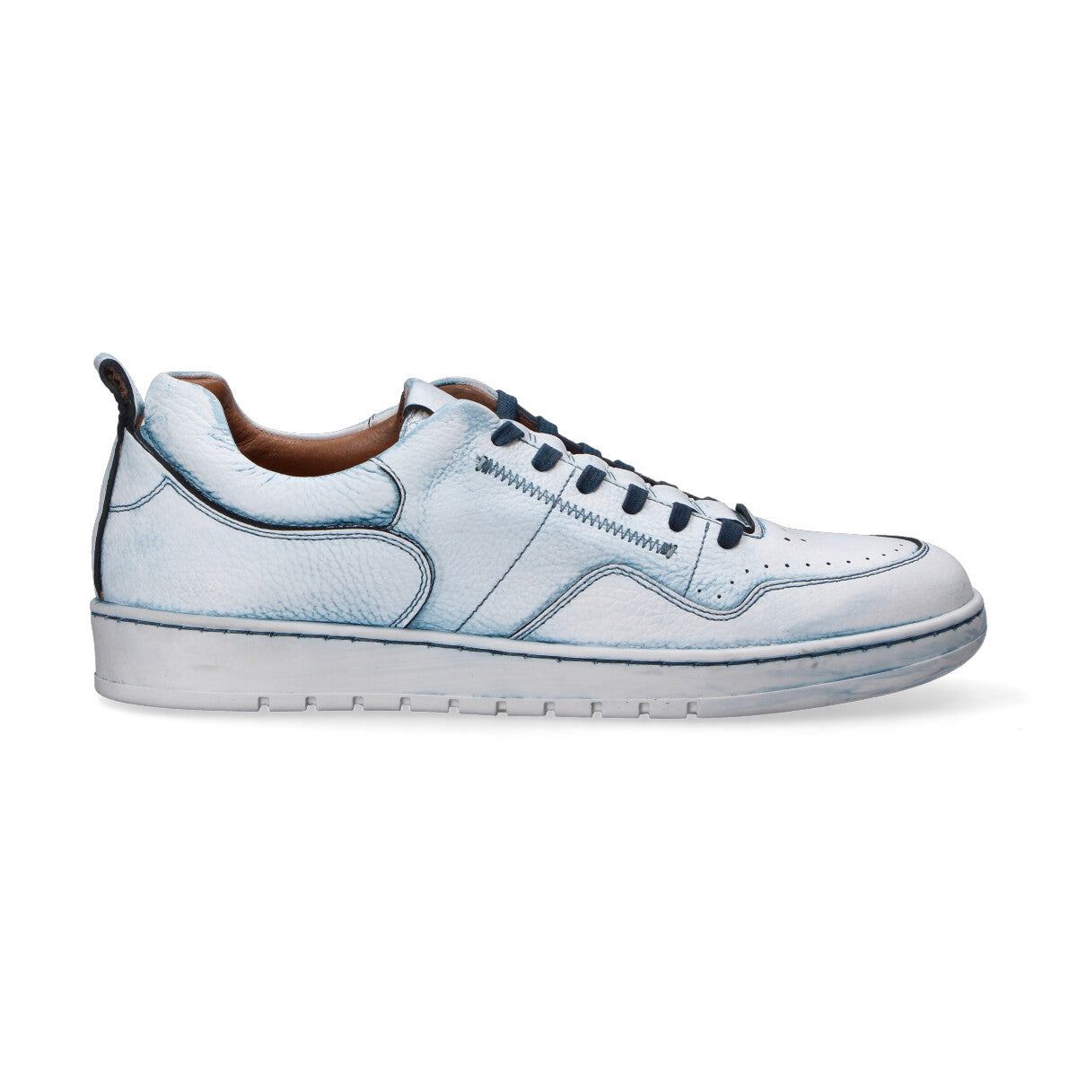 Pawelk's sneaker pelle martellata bianca