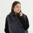 Blanche gilet in pelliccia blu