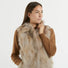 Blanche pelliccia gilet beige