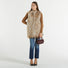 Blanche pelliccia gilet beige