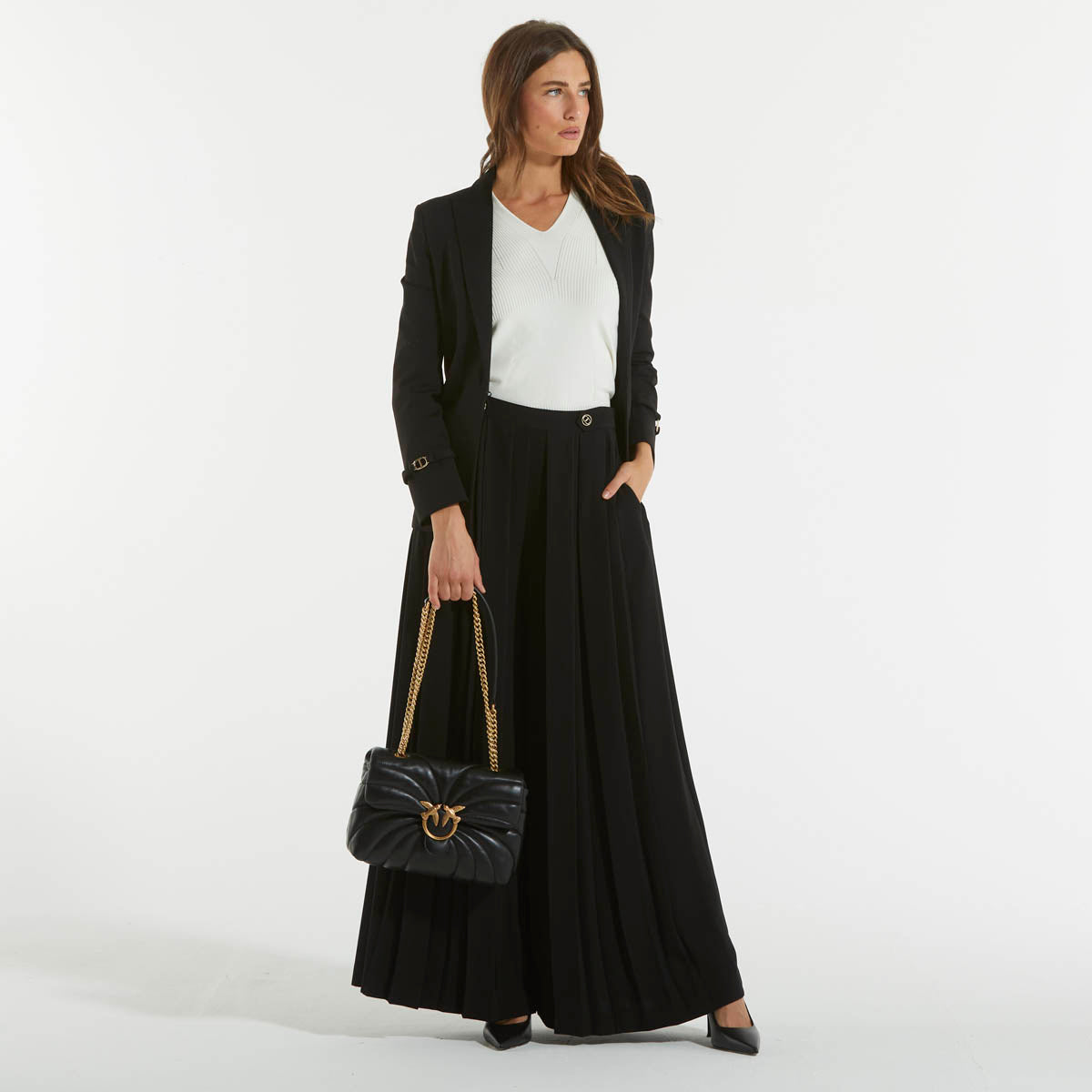 Twinset pantalone ampio nero