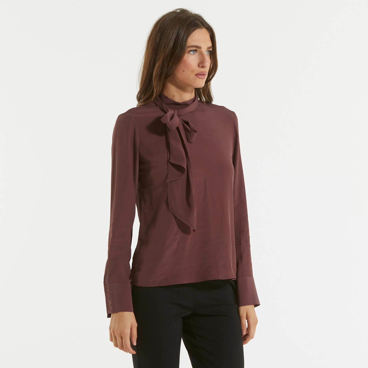 Twinset camicia bordeaux