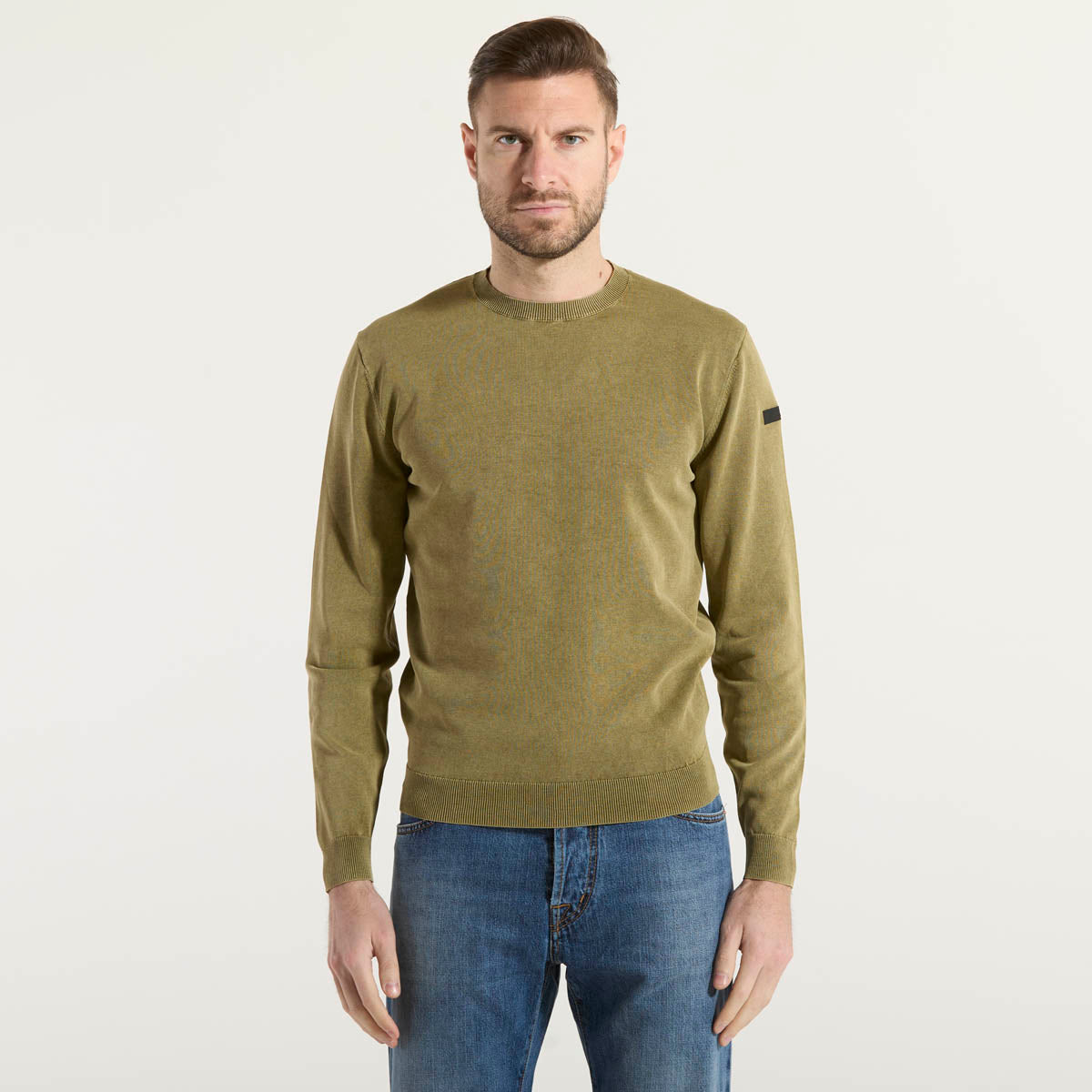 RRD maglione tecno wash girocollo verde