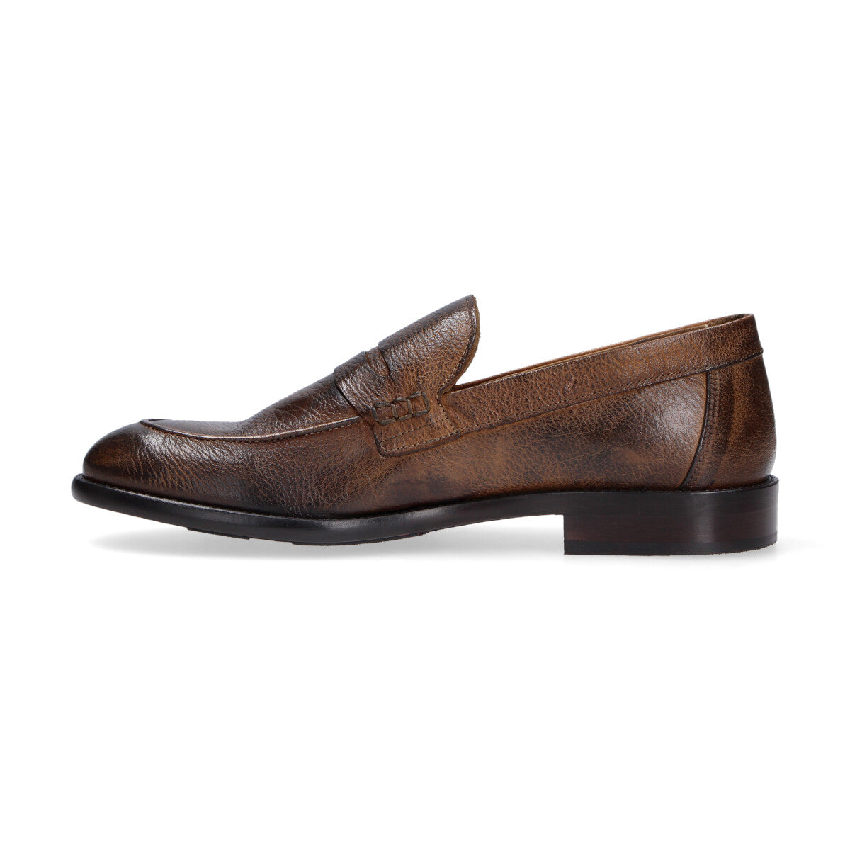 Pawelk's mocassino pelle martellata marrone