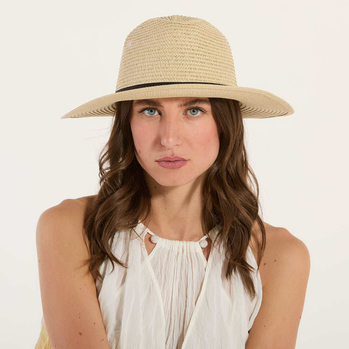 Twinset cappello con morsetto oval t beige