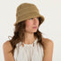 Twinset cappello bucket in maglia beige