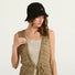 Twinset gilet in maglia traforata con lurex oro