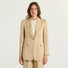 Twinset giacca monopetto in misto lino beige