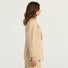 Twinset giacca monopetto in misto lino beige